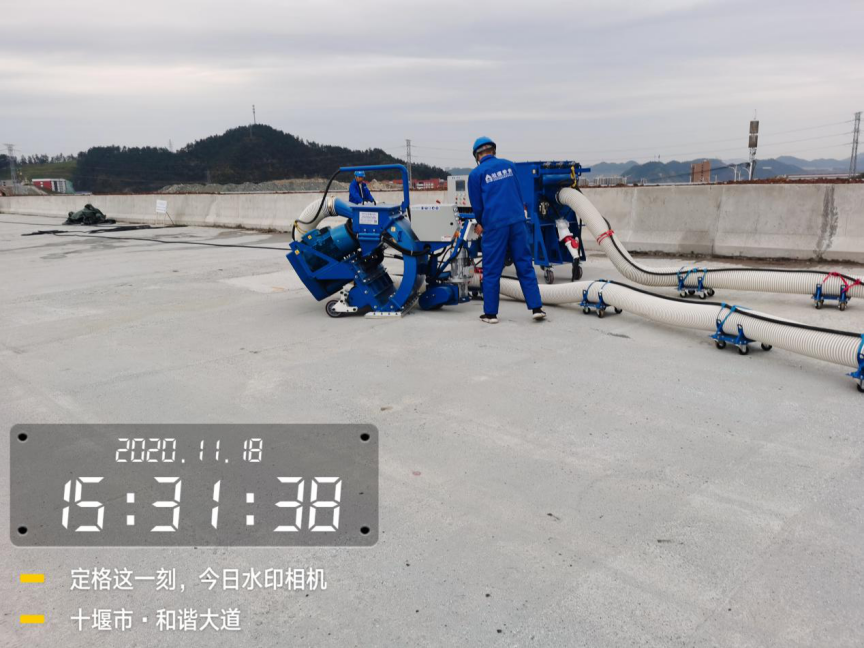 桥面防水施工抛丸机施工