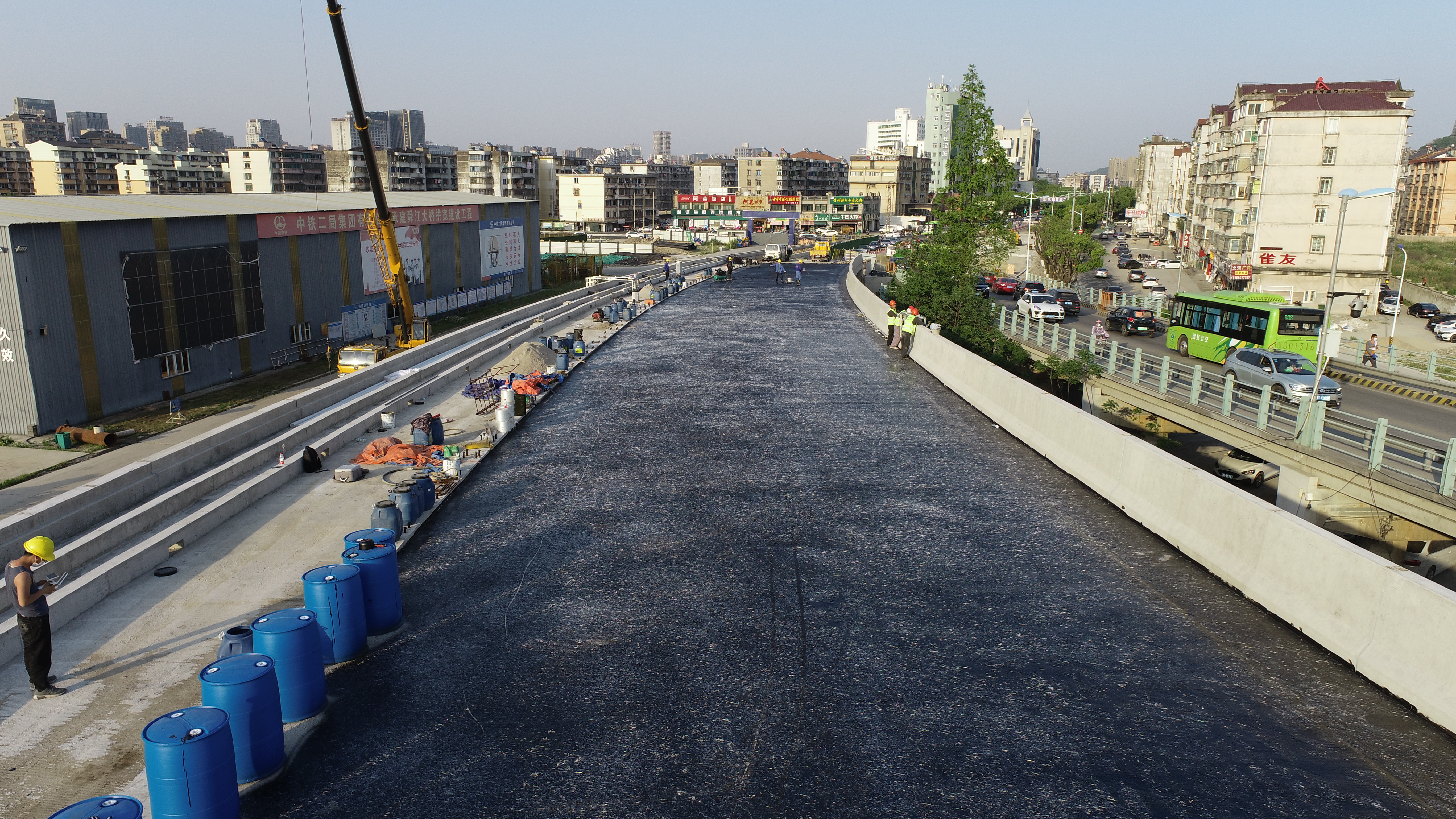 【淞源桥面防水】绍兴舜江拼宽大桥