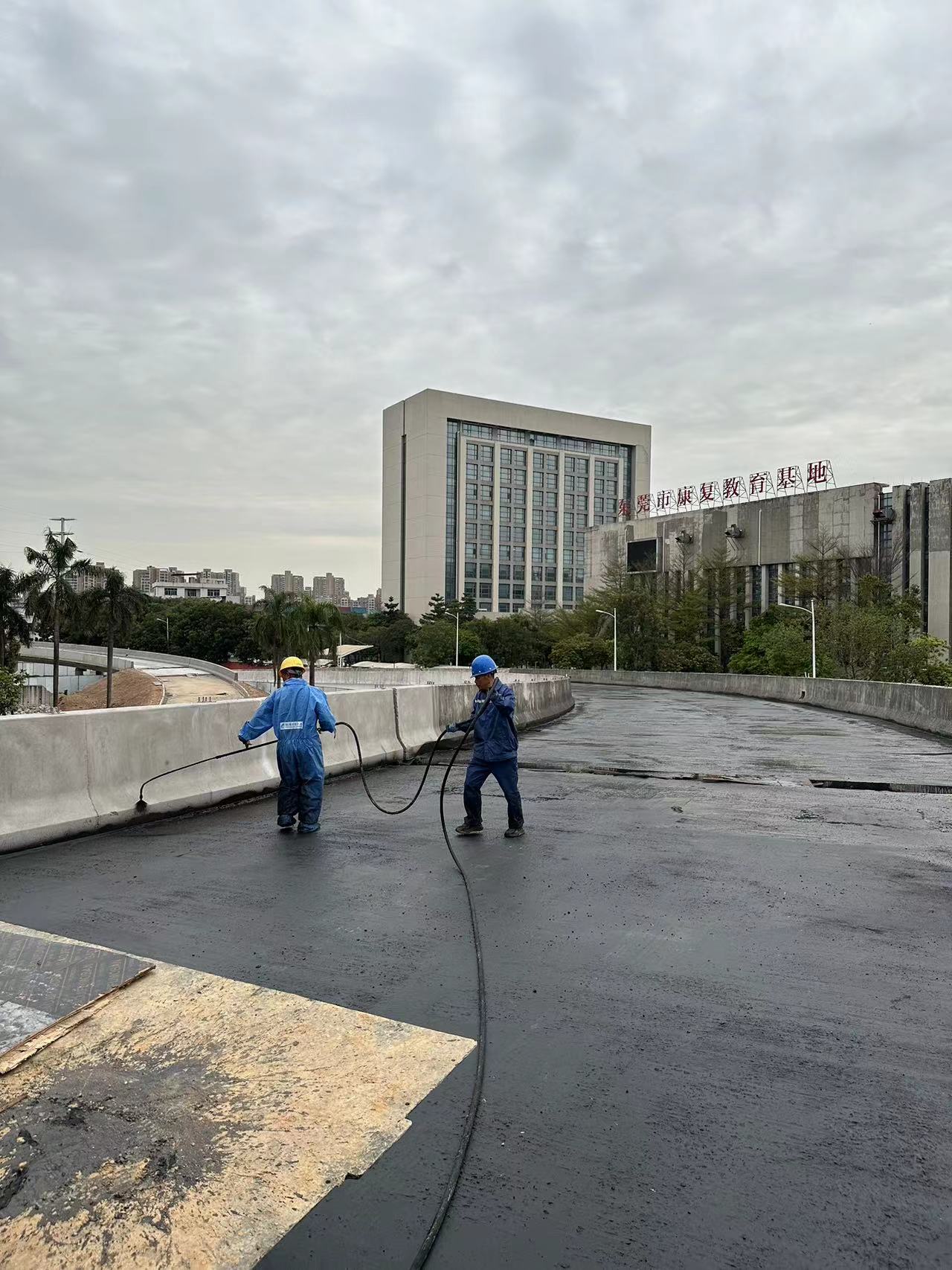 广东东莞桑茶路桥面防水项目